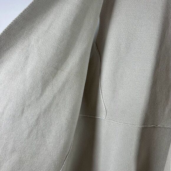 Eileen Fisher Vest Small Knit Open Front  Silk Cotton Oatmeal Beige Sleeveless - Picture 10 of 14